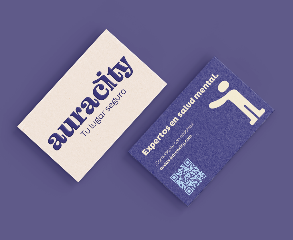 Tarjetas de presentación de la aplicación de Auracity